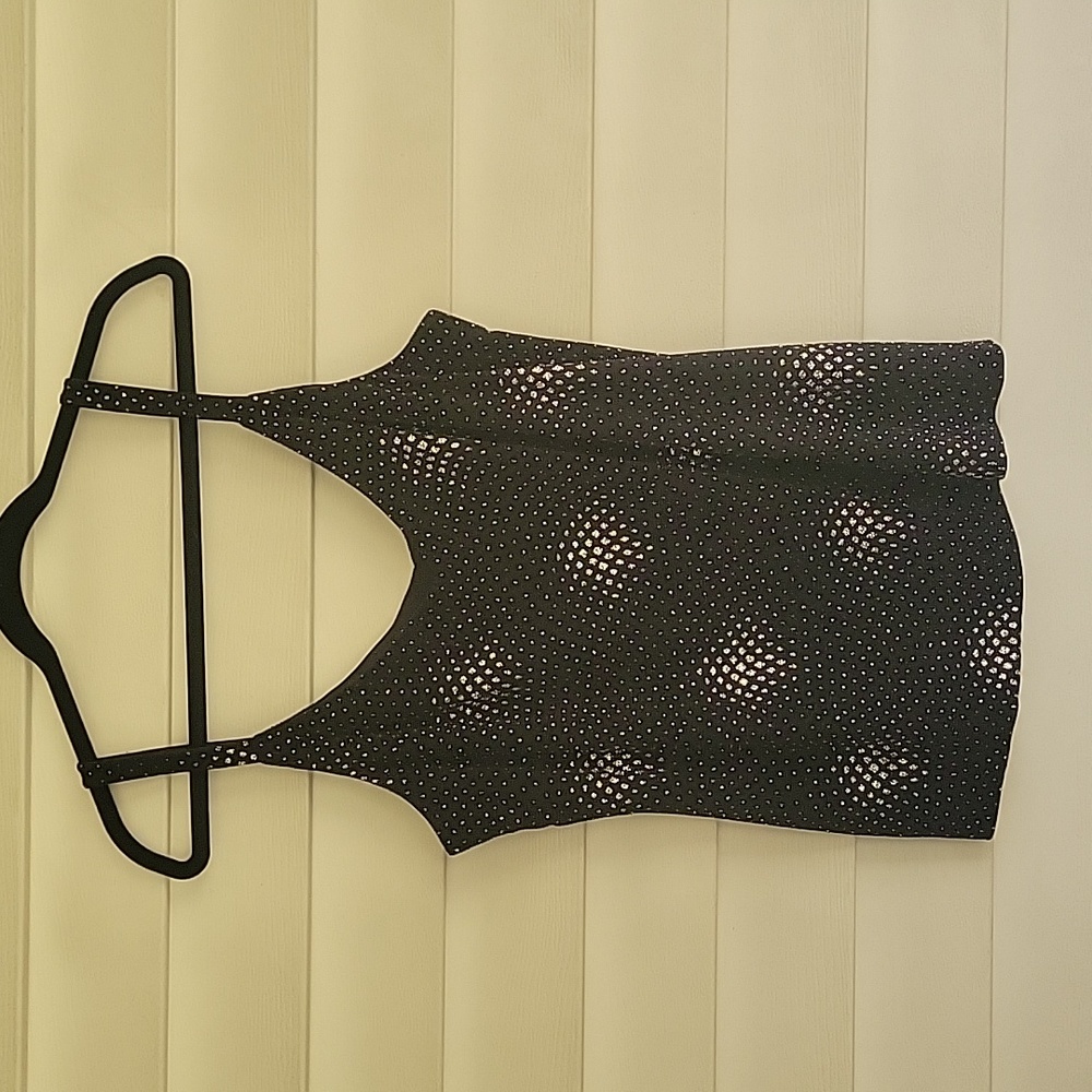 ALEX EVENINGS TANK TOP GLITTER SPARKLE BLACK SIZE 18